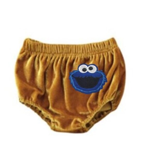 Cookie Monster Outfit Clothes Dress Sesame Street Diaper Cover First Birthday - Picture 4 of 4